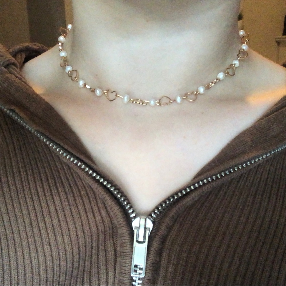 BRANDY MELVILLE HEART LINK CHOKER